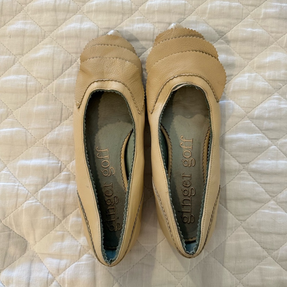 Ginger Goff cream flats